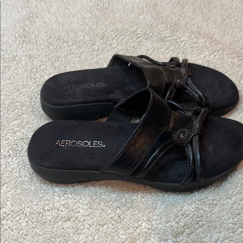 Aerosoles Women's Black Sandals - Picture 3 of 8